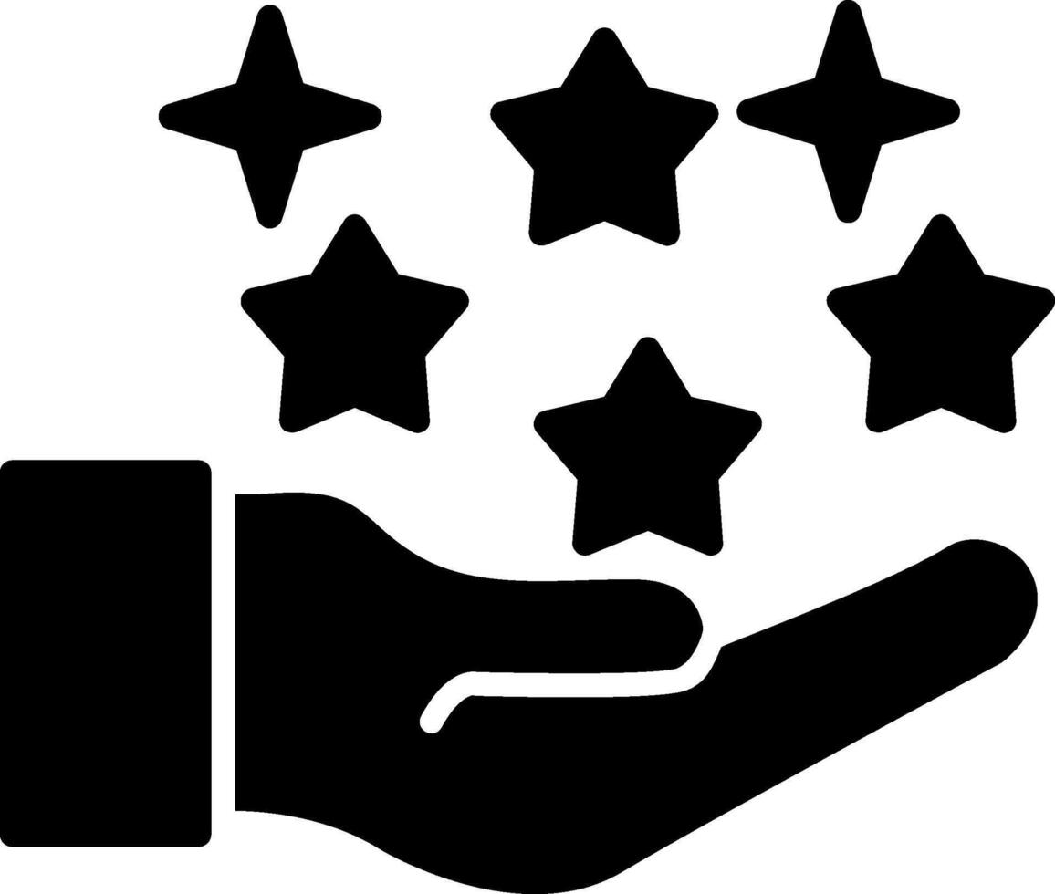 Star Glyph Icon vector