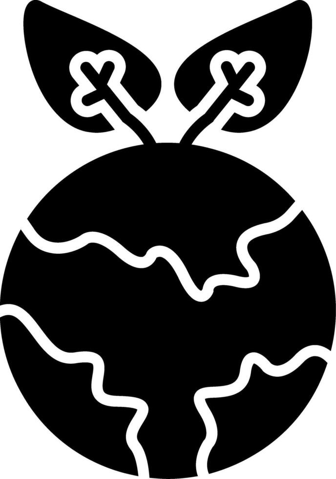 Eco Glyph Icon vector