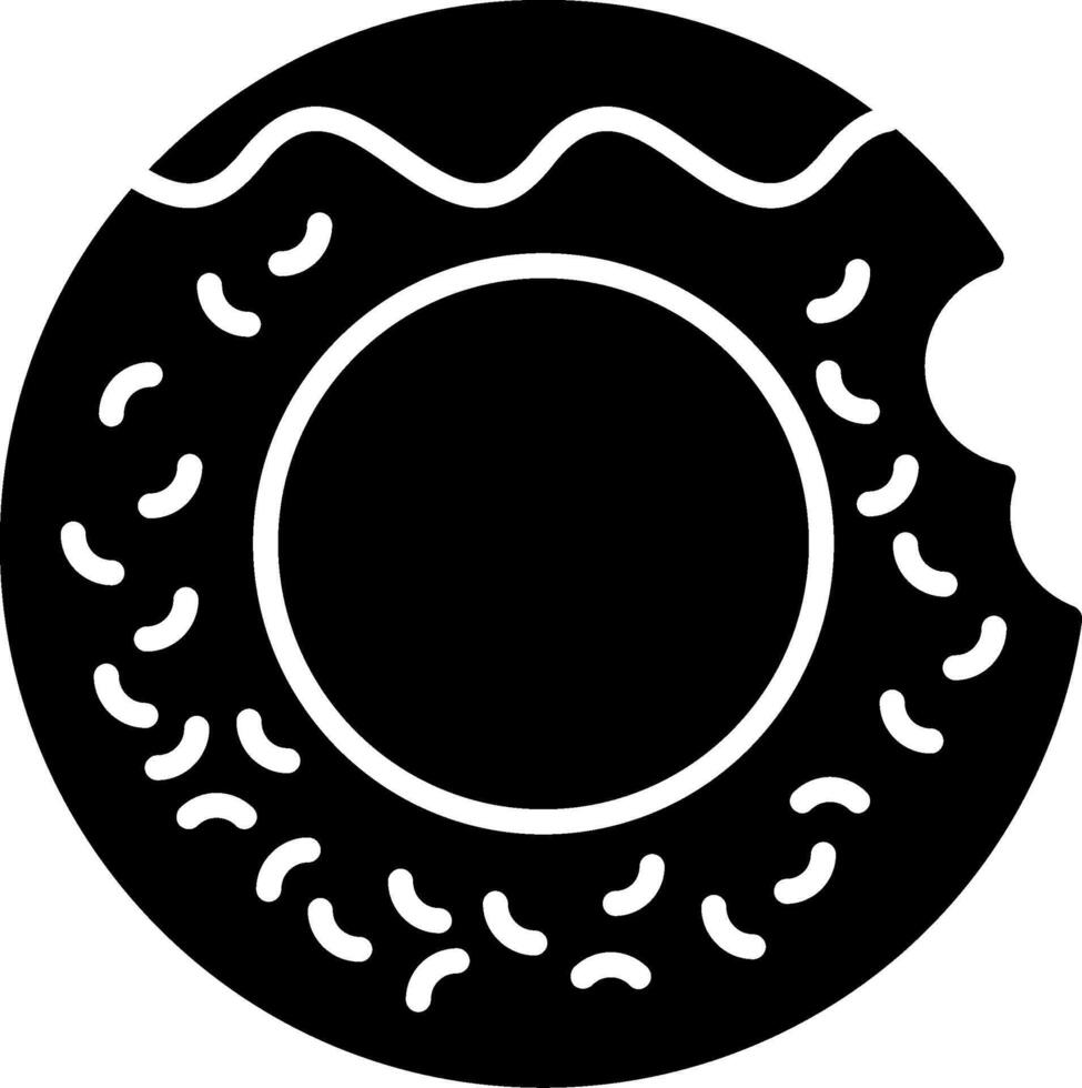 Doughnut Glyph Icon vector
