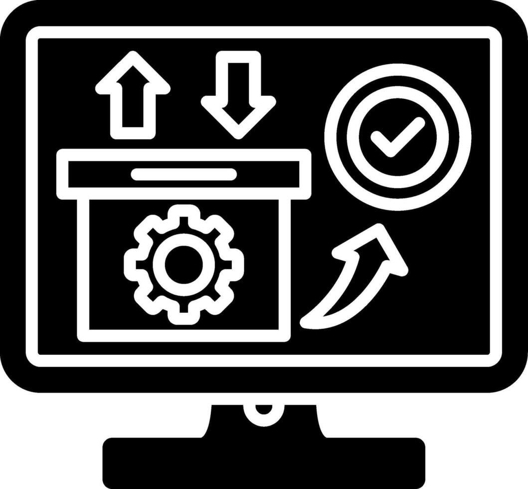 Black Box Glyph Icon vector