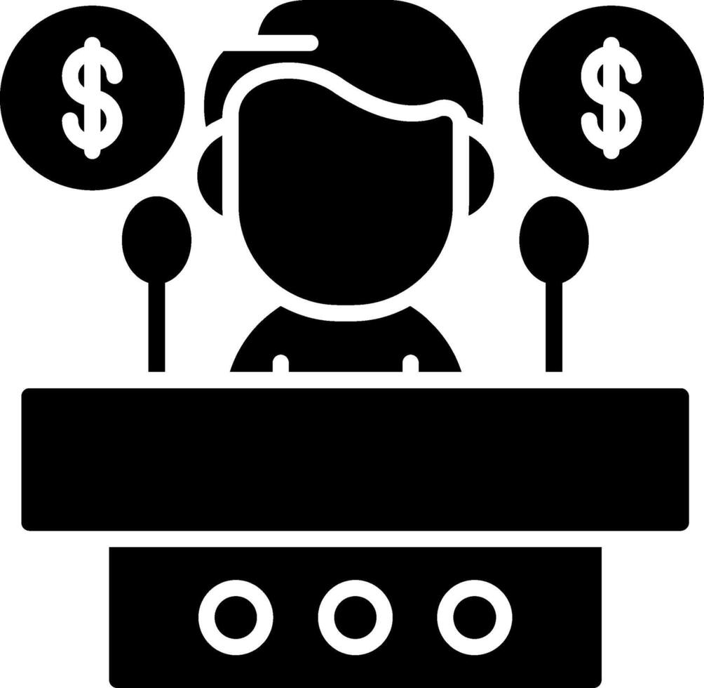 Consultant Glyph Icon vector