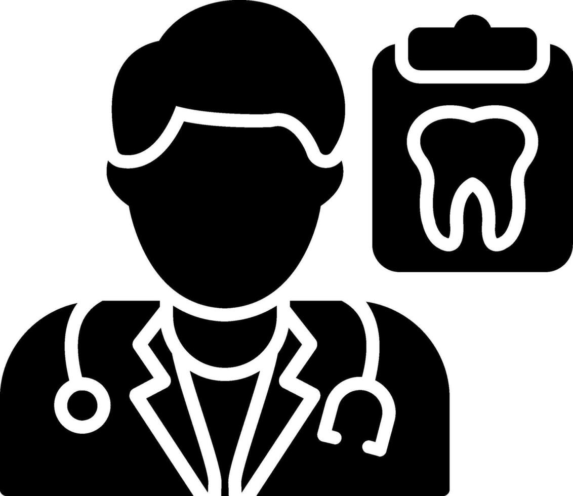 Dentist Glyph Icon vector
