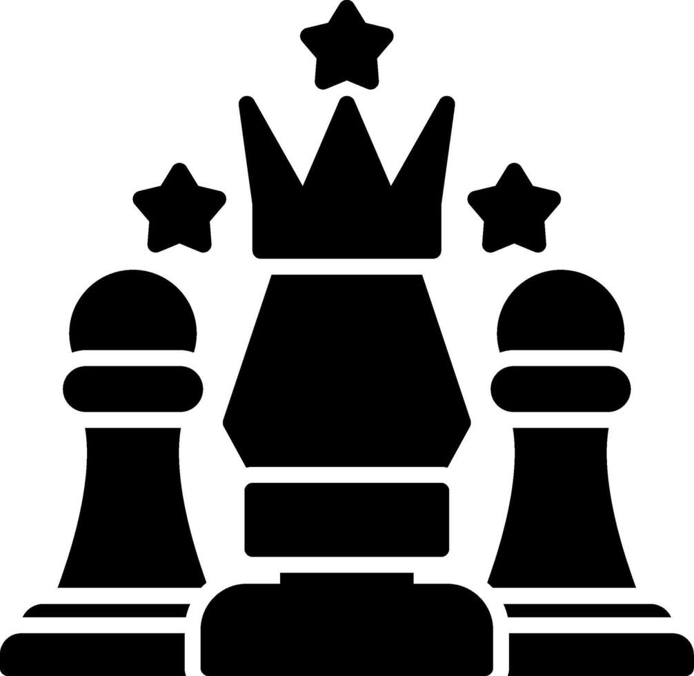 Chess Pieces Glyph Icon vector