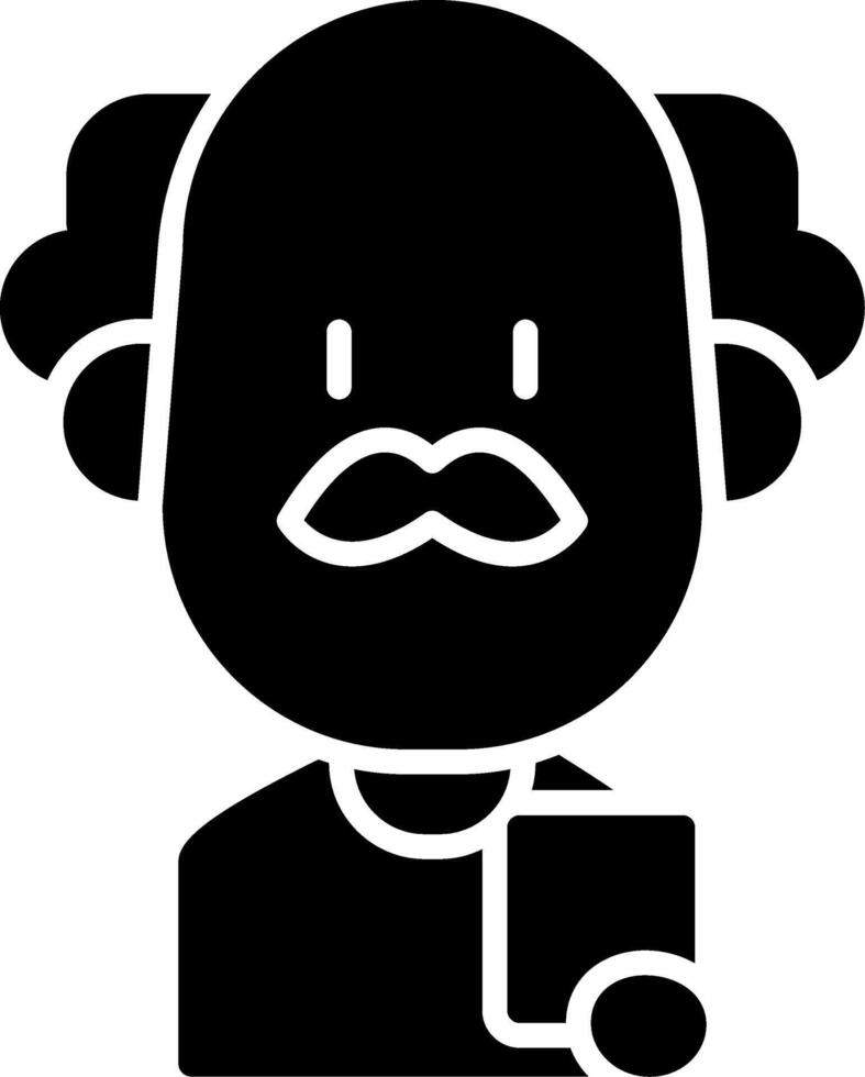 Driving Instructor Glyph Icon vector
