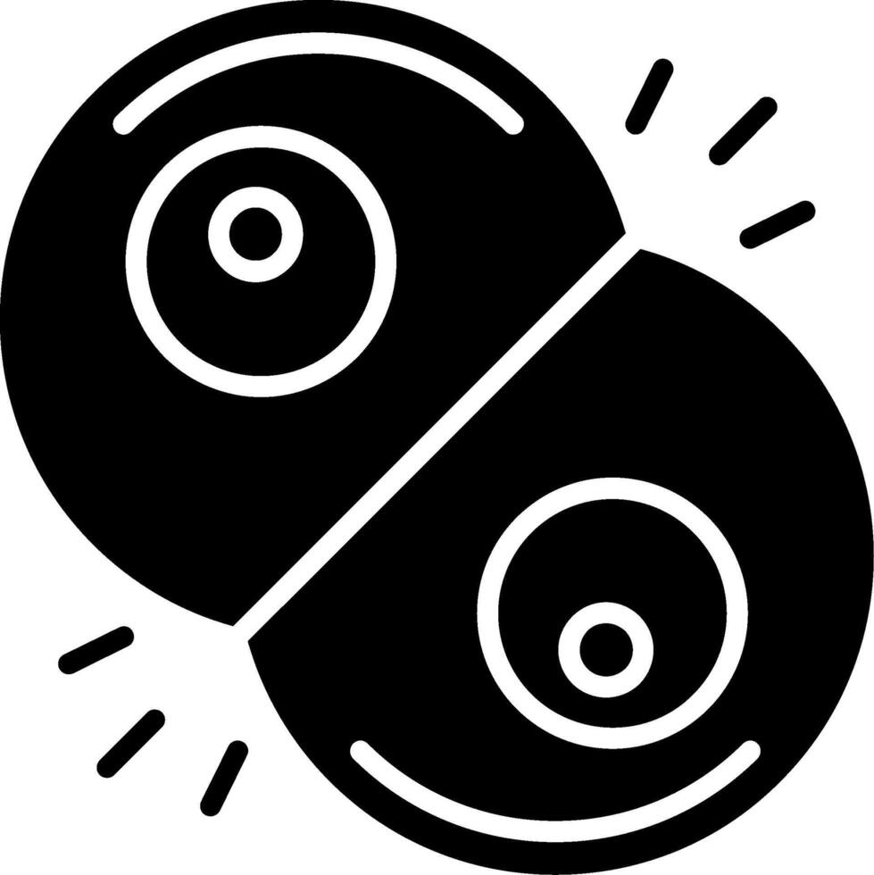 Mitosis Glyph Icon vector
