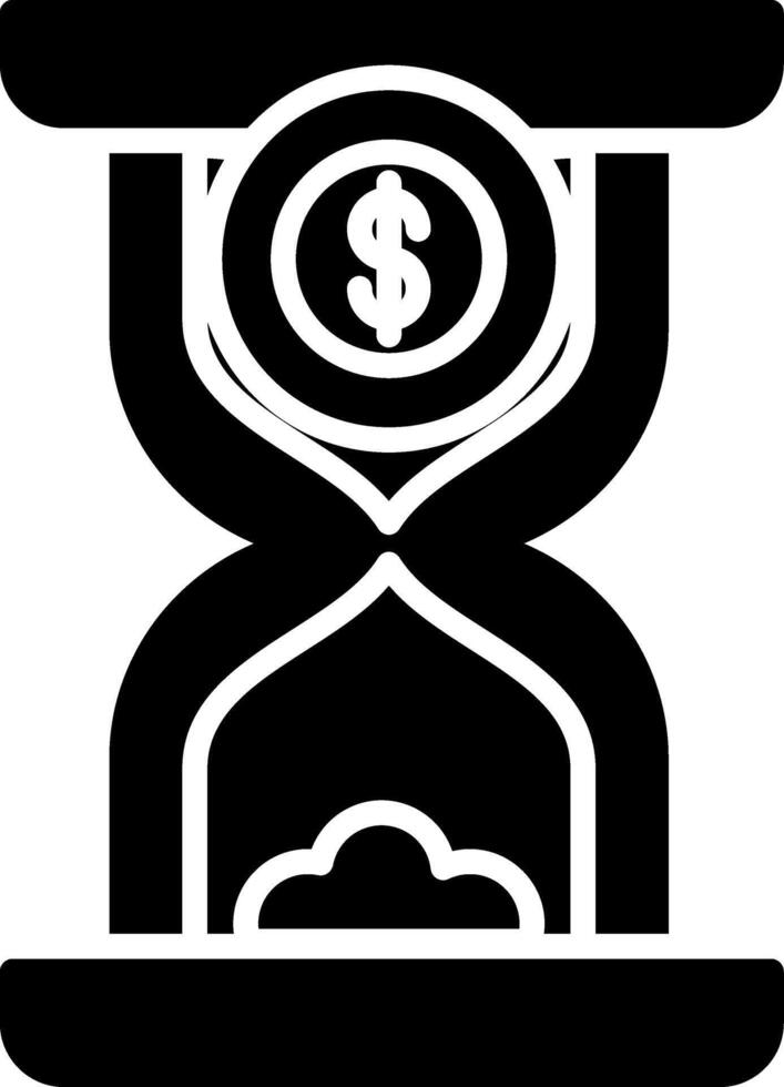 Hourglass Glyph Icon vector