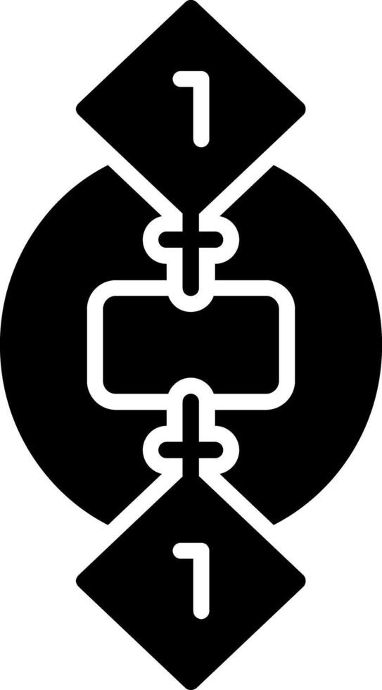 One To One Glyph Icon vector
