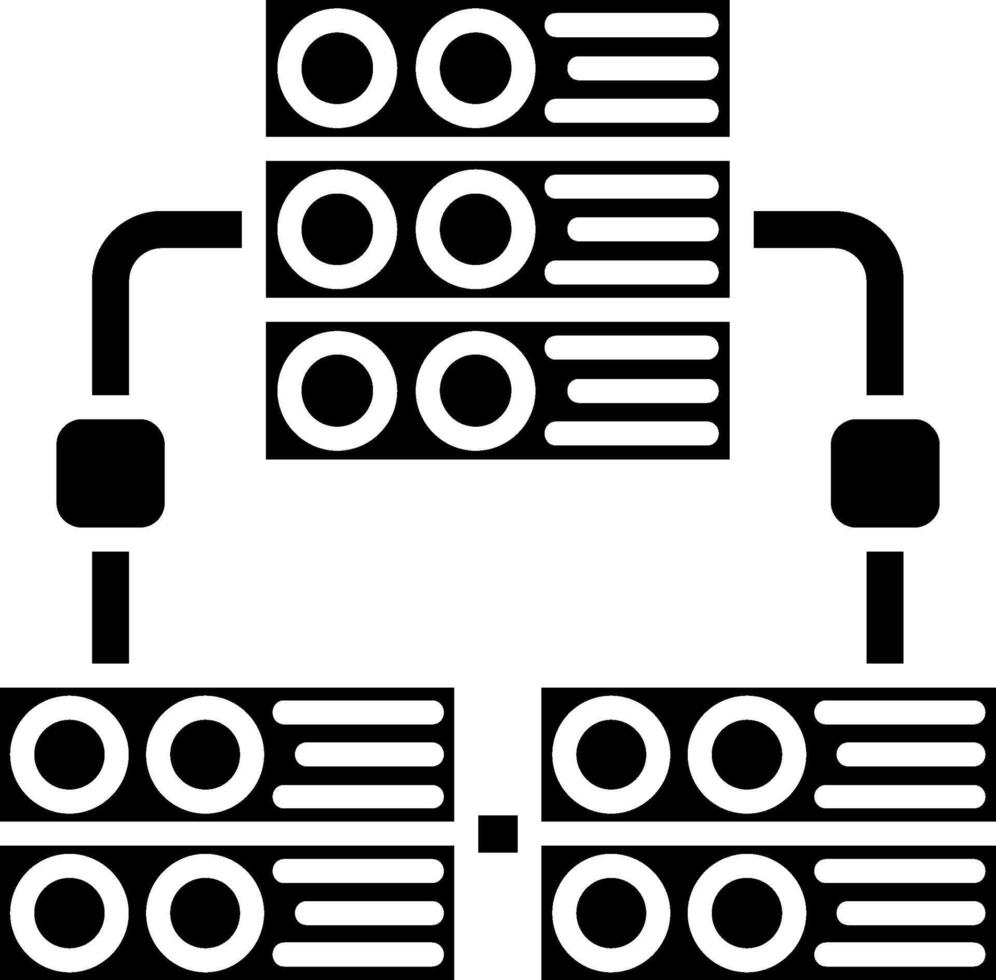 Network Server Glyph Icon vector