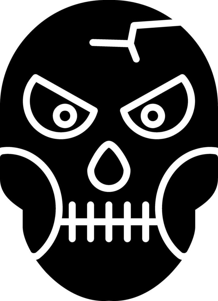 Skull Glyph Icon vector