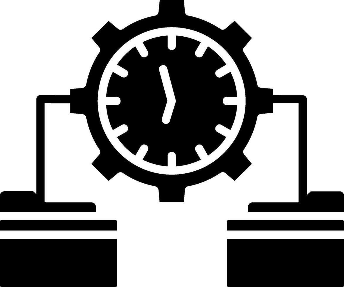 Time Management Glyph Icon vector