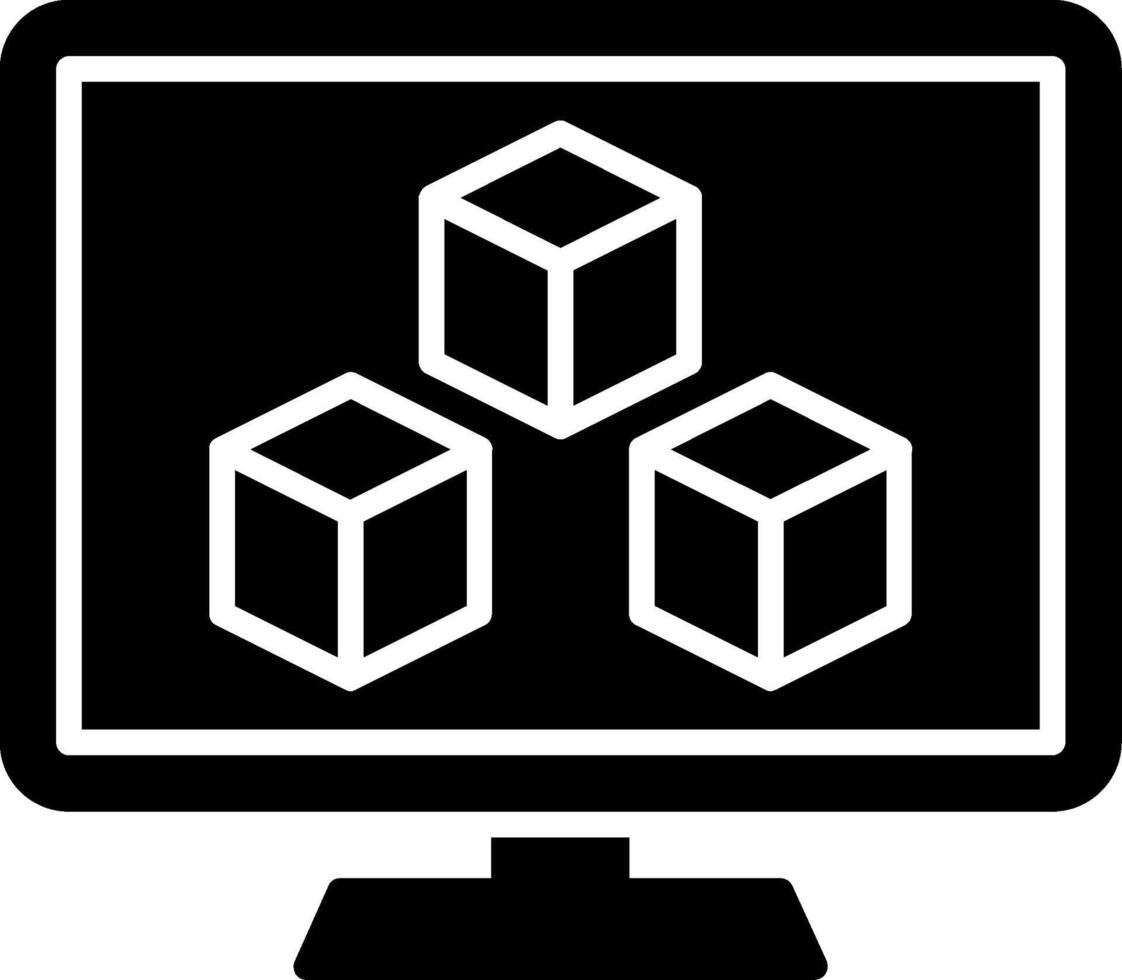 Streaming Glyph Icon vector