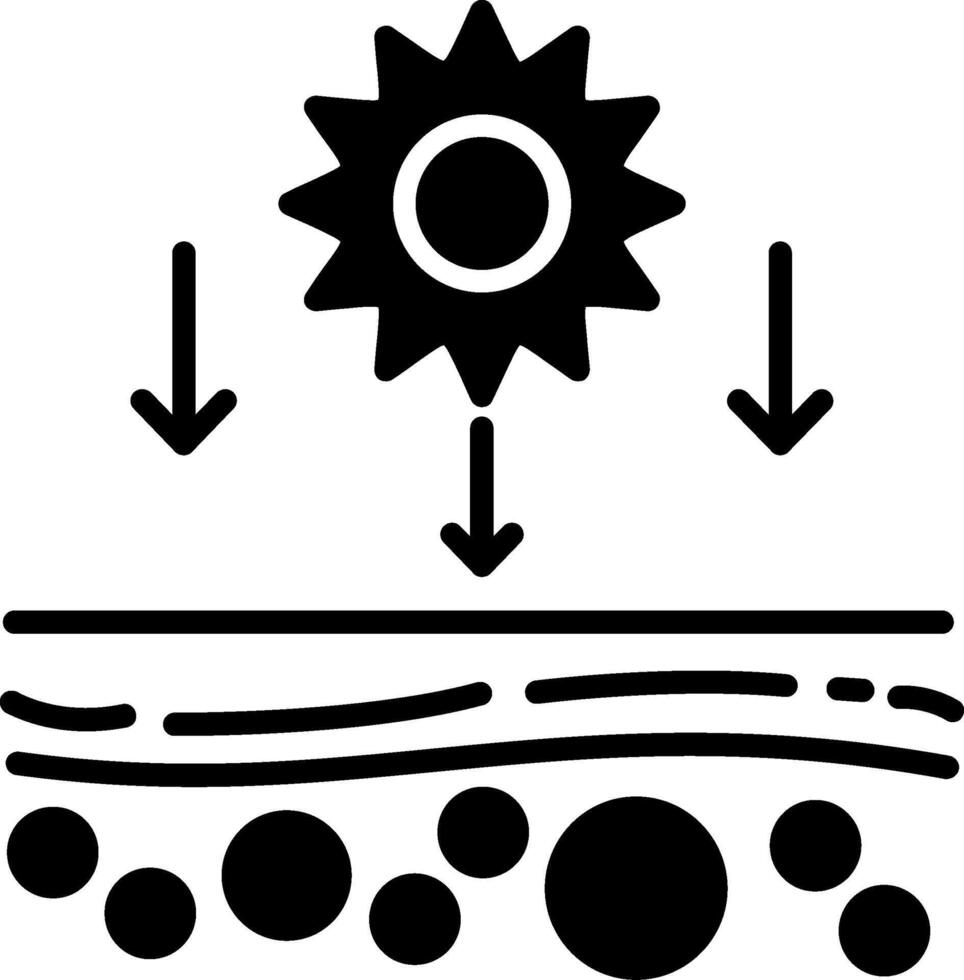 Sun Glyph Icon vector