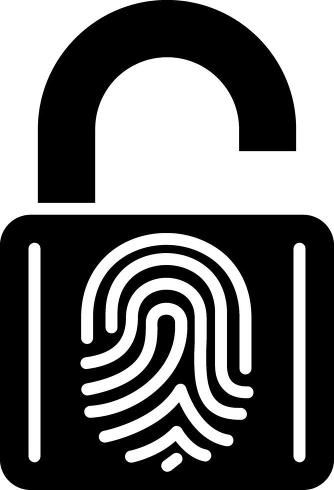 Unlock Glyph Icon vector