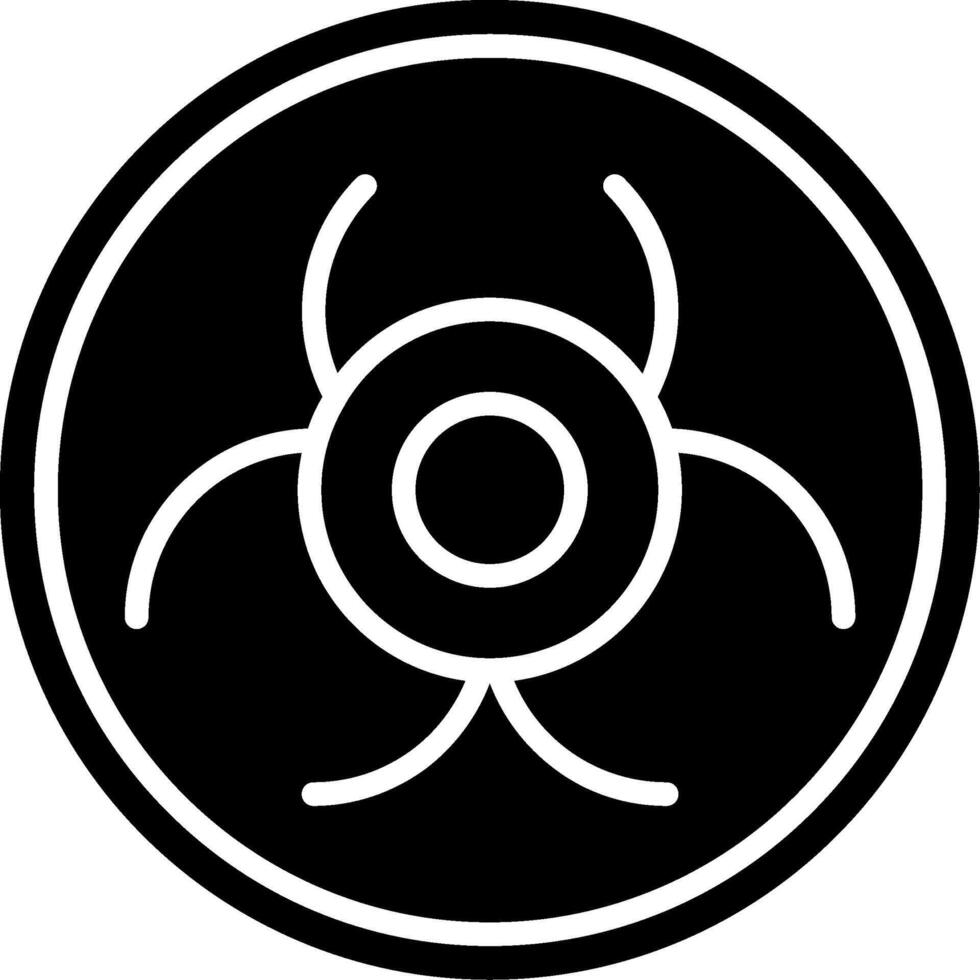 Biohazard Glyph Icon vector