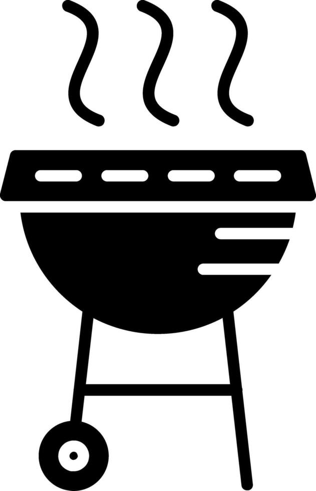 BBQ Grill Glyph Icon vector
