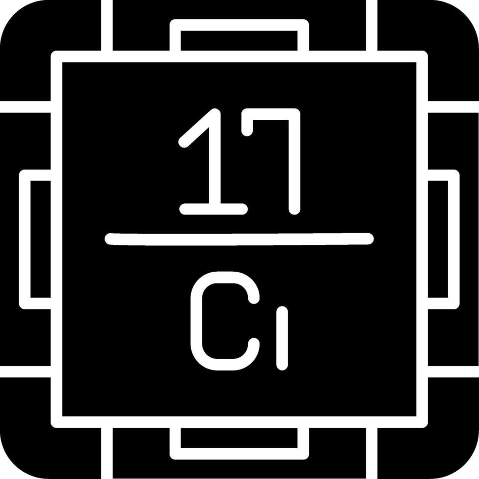 Chlorine Glyph Icon vector