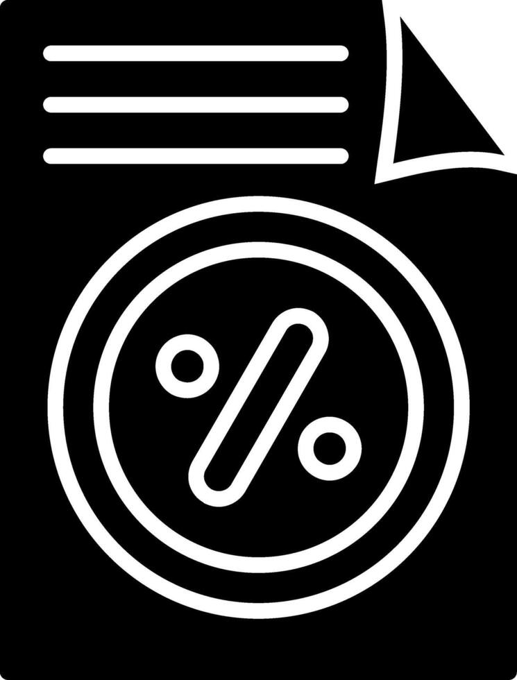 Discount Glyph Icon vector