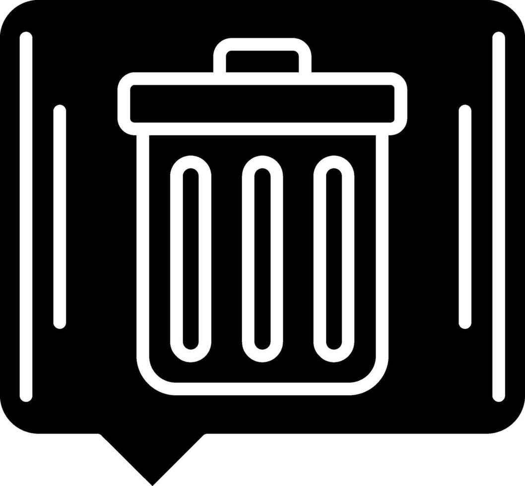 Bin Glyph Icon vector