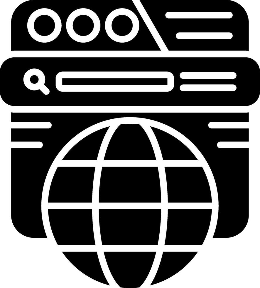 Domain Glyph Icon vector