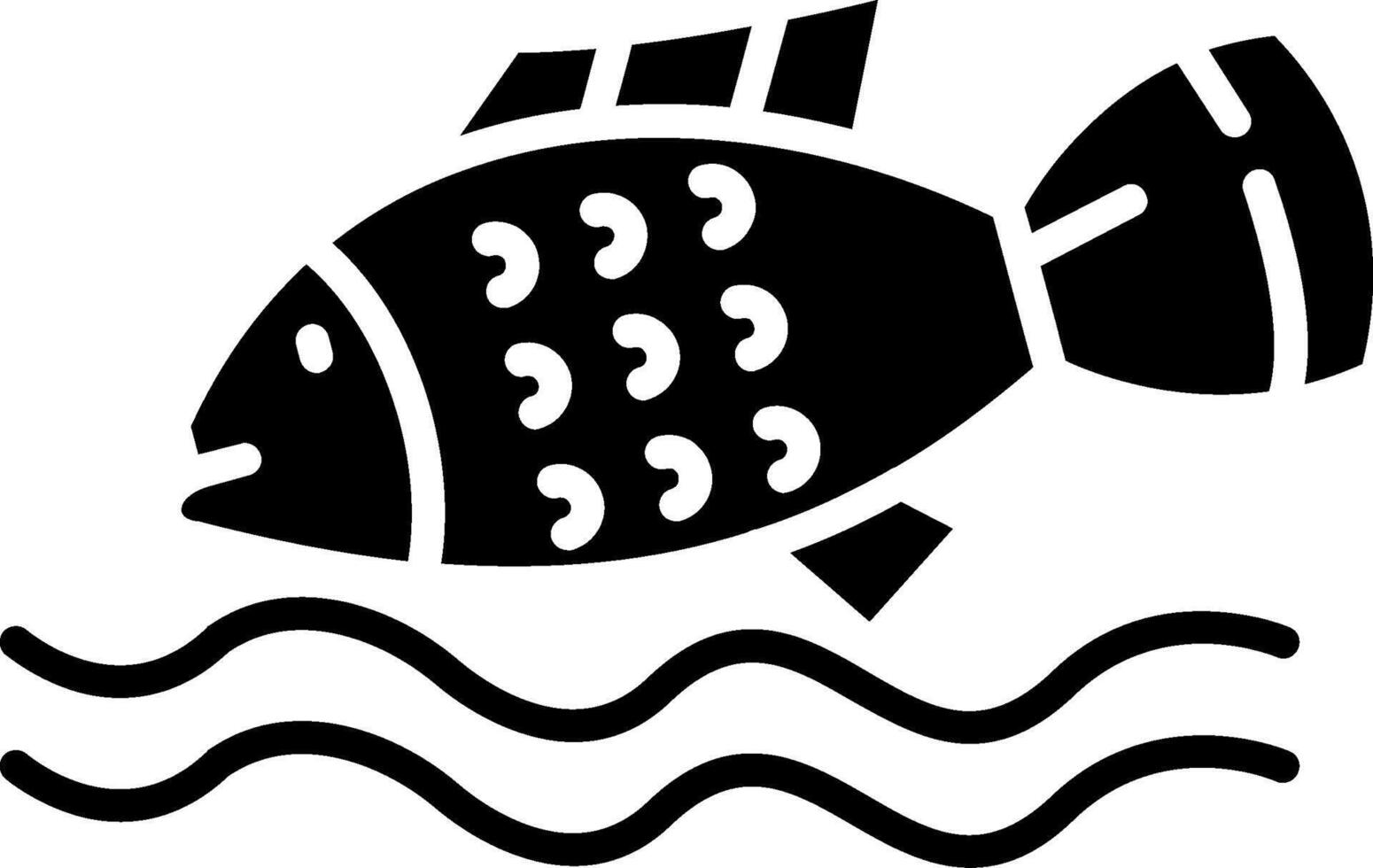 Fish Glyph Icon vector