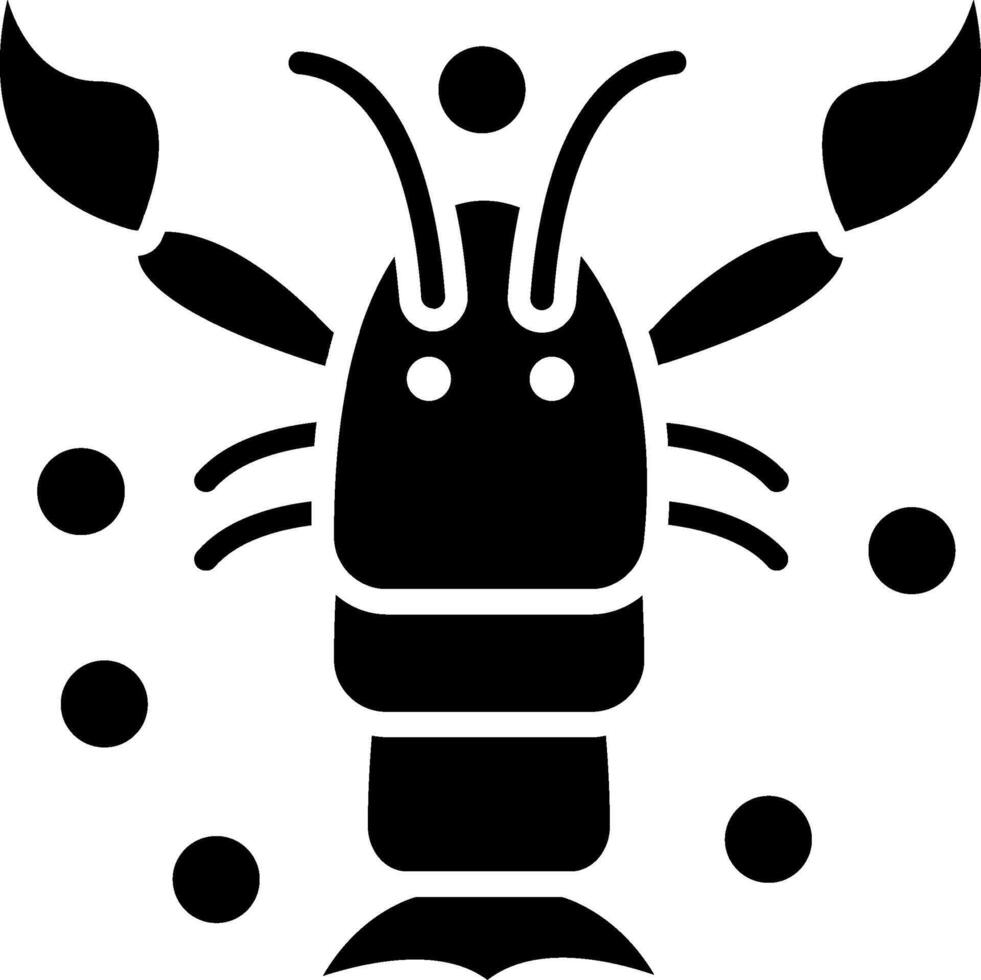 Lobster Glyph Icon vector