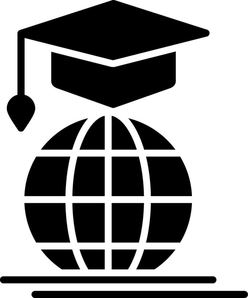 Mortarboard Glyph Icon vector