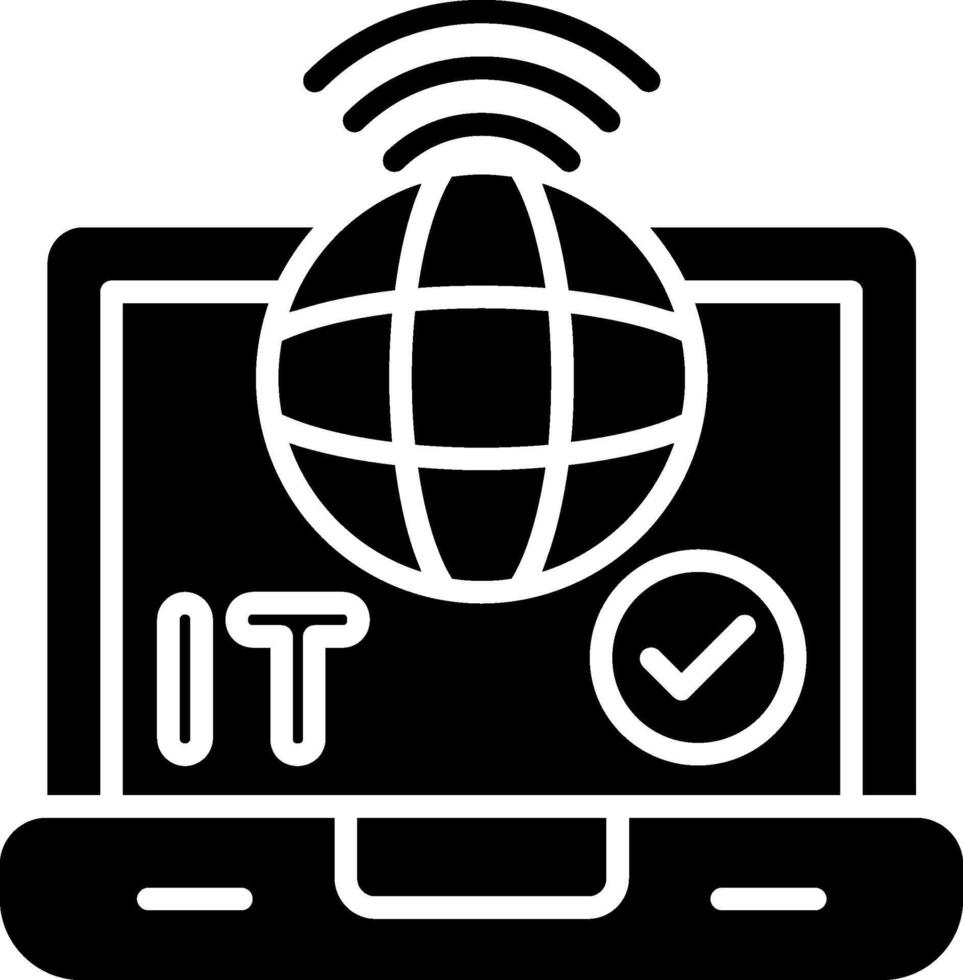 Online Glyph Icon vector