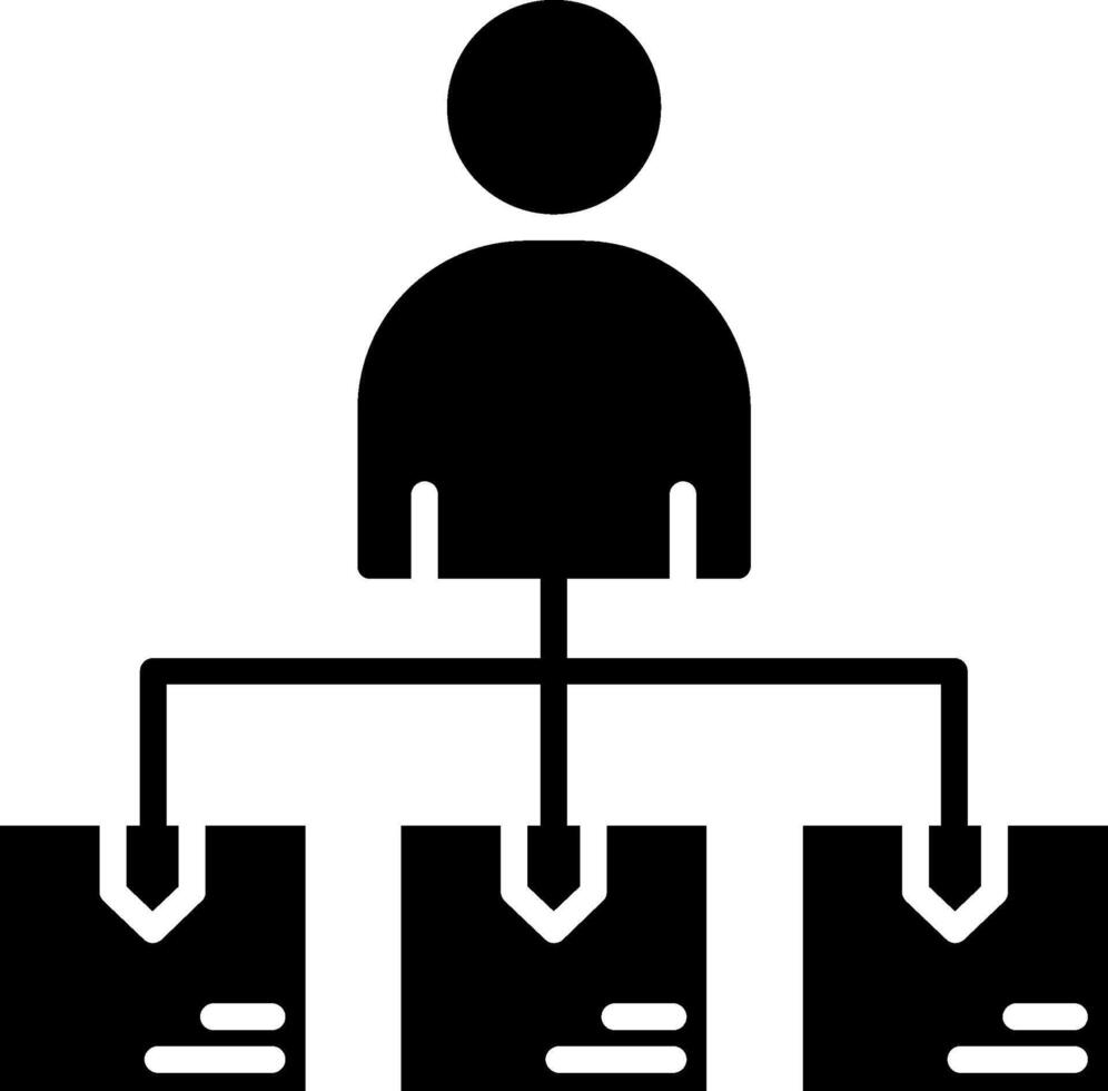 Product Management Glyph Icon vector