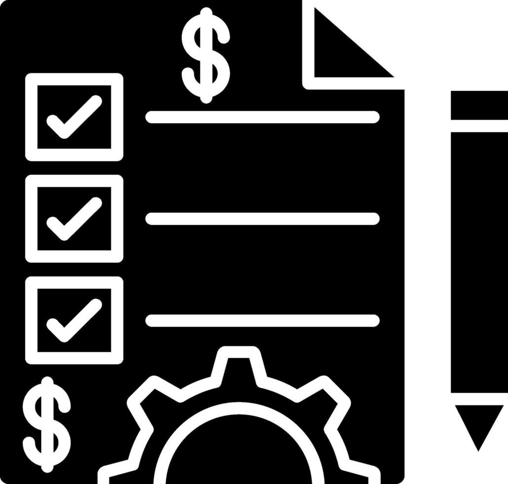Project Management Glyph Icon vector