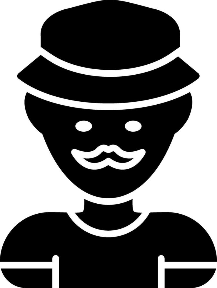Man Glyph Icon vector