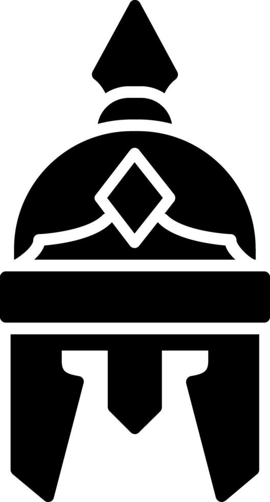 Roman Helmet Glyph Icon vector