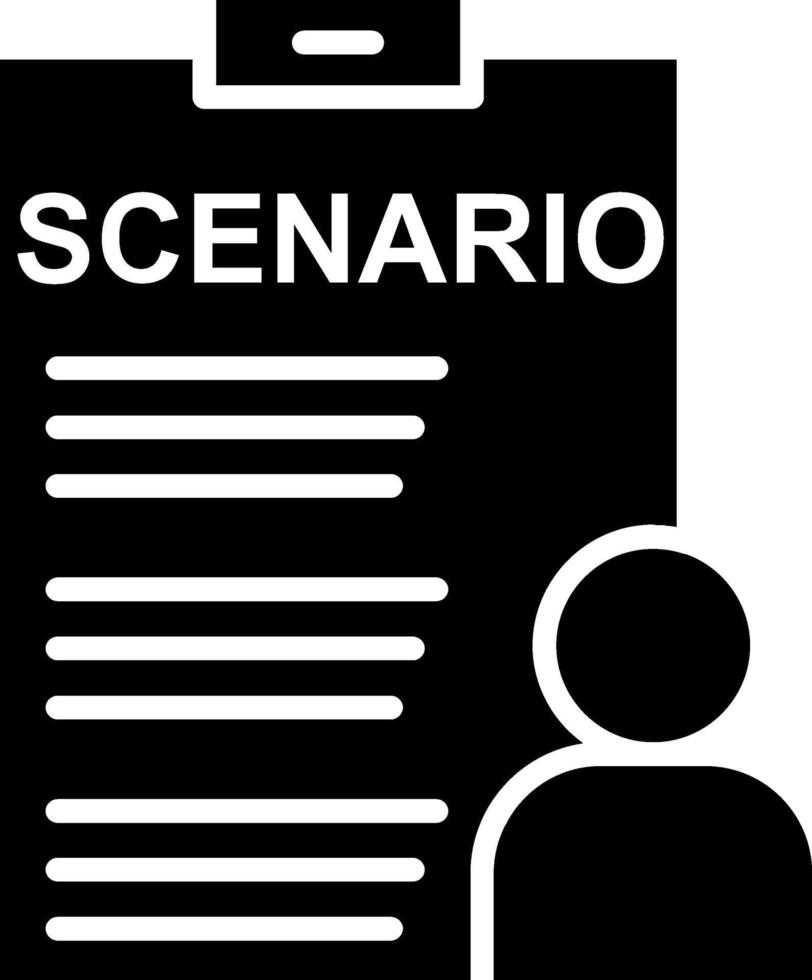 Scenario Glyph Icon vector