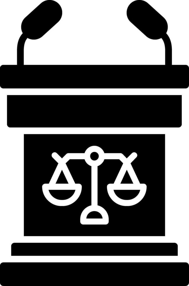 Tribune Glyph Icon vector