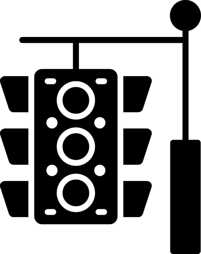 Traffic Light Glyph Icon vector