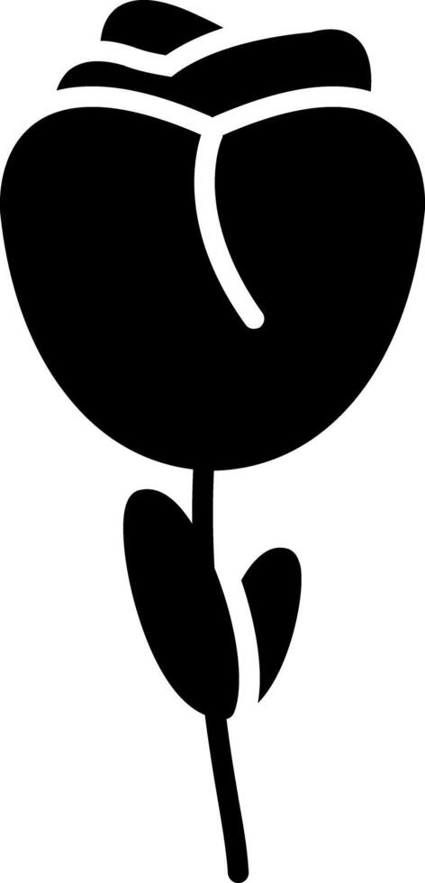 Rose Glyph Icon vector