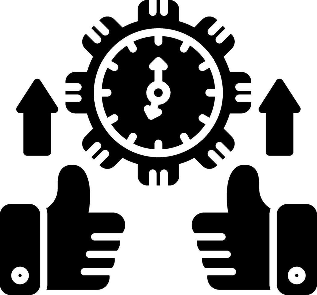 Time Management Glyph Icon vector