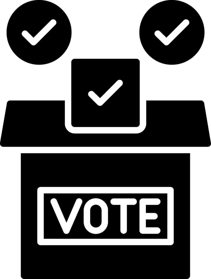 Tick Box Glyph Icon vector