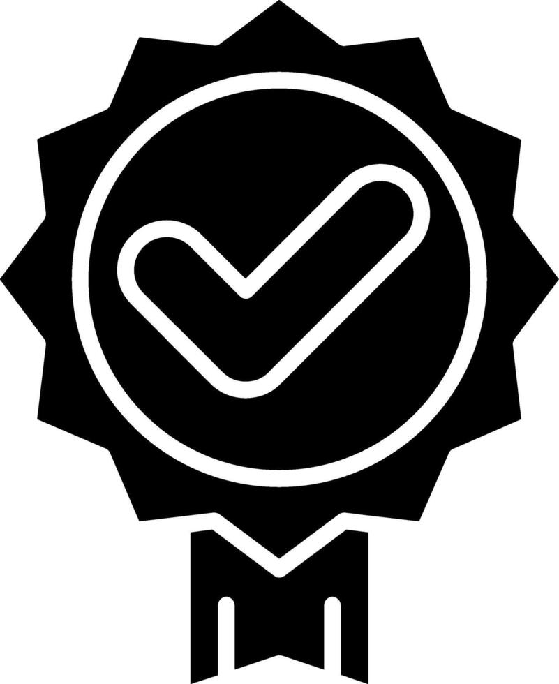 Approved Glyph Icon vector