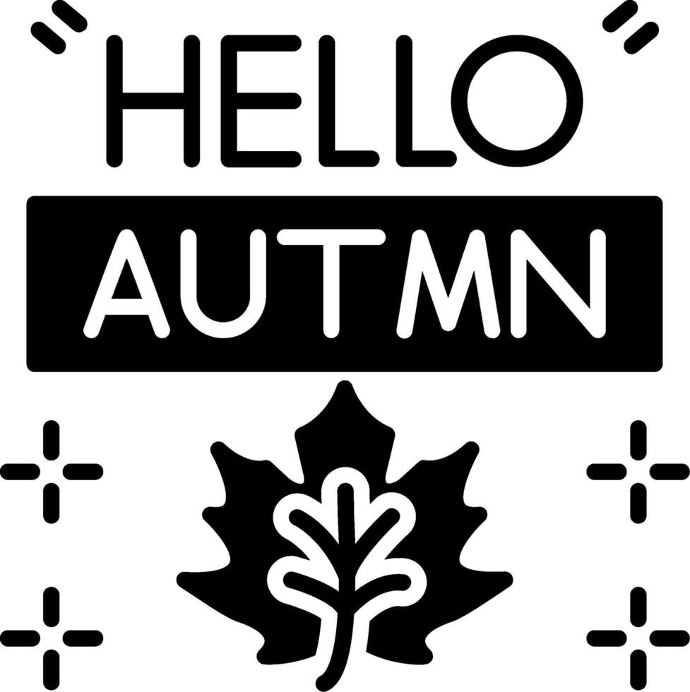 Autumn Glyph Icon vector