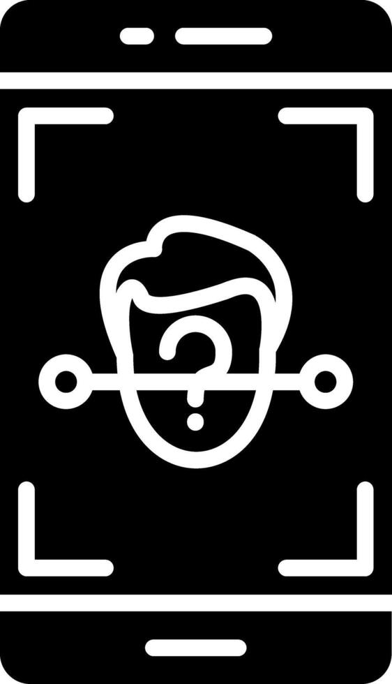 Face Id Glyph Icon vector