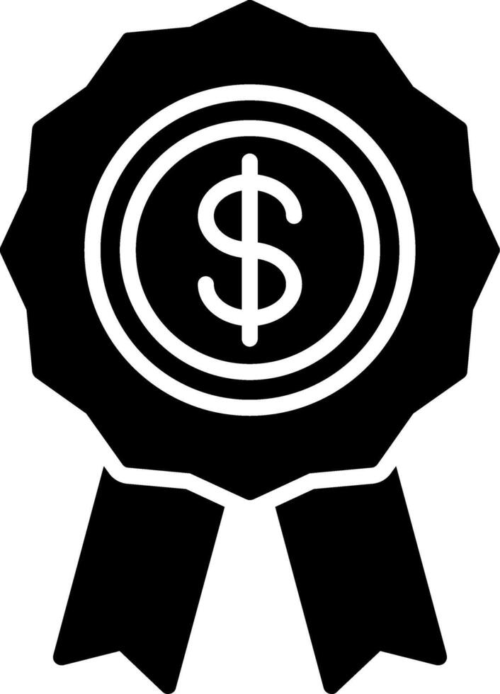 Casino Medal Glyph Icon vector