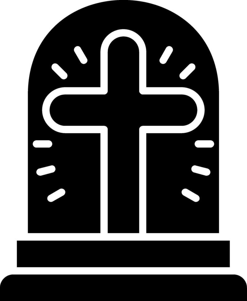 Christianity Cross Glyph Icon vector