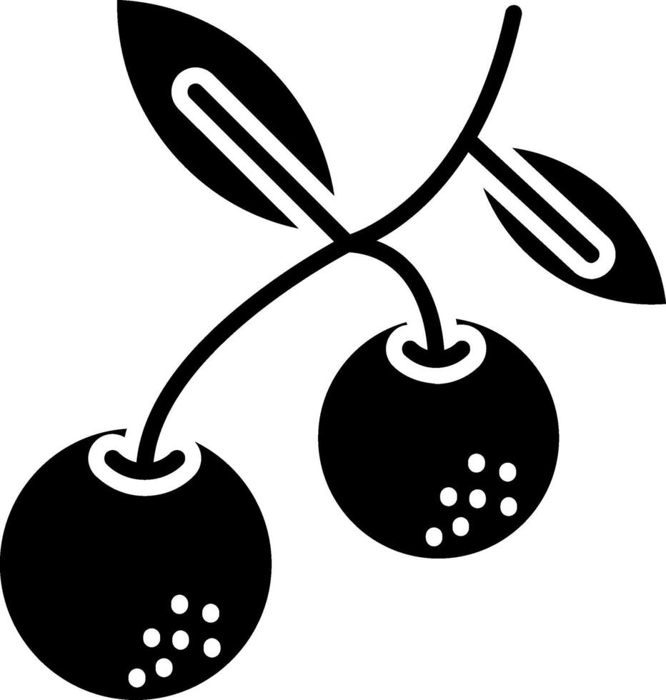Cherry Glyph Icon vector