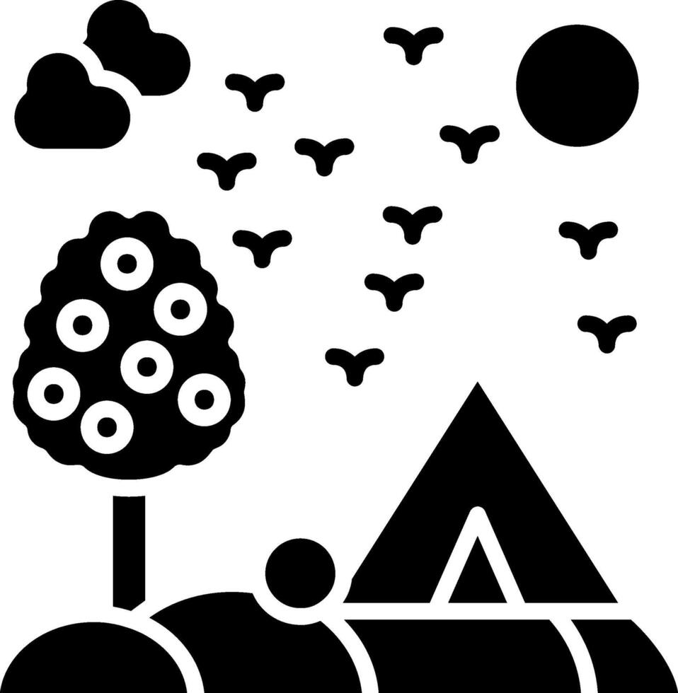 Camp Glyph Icon vector