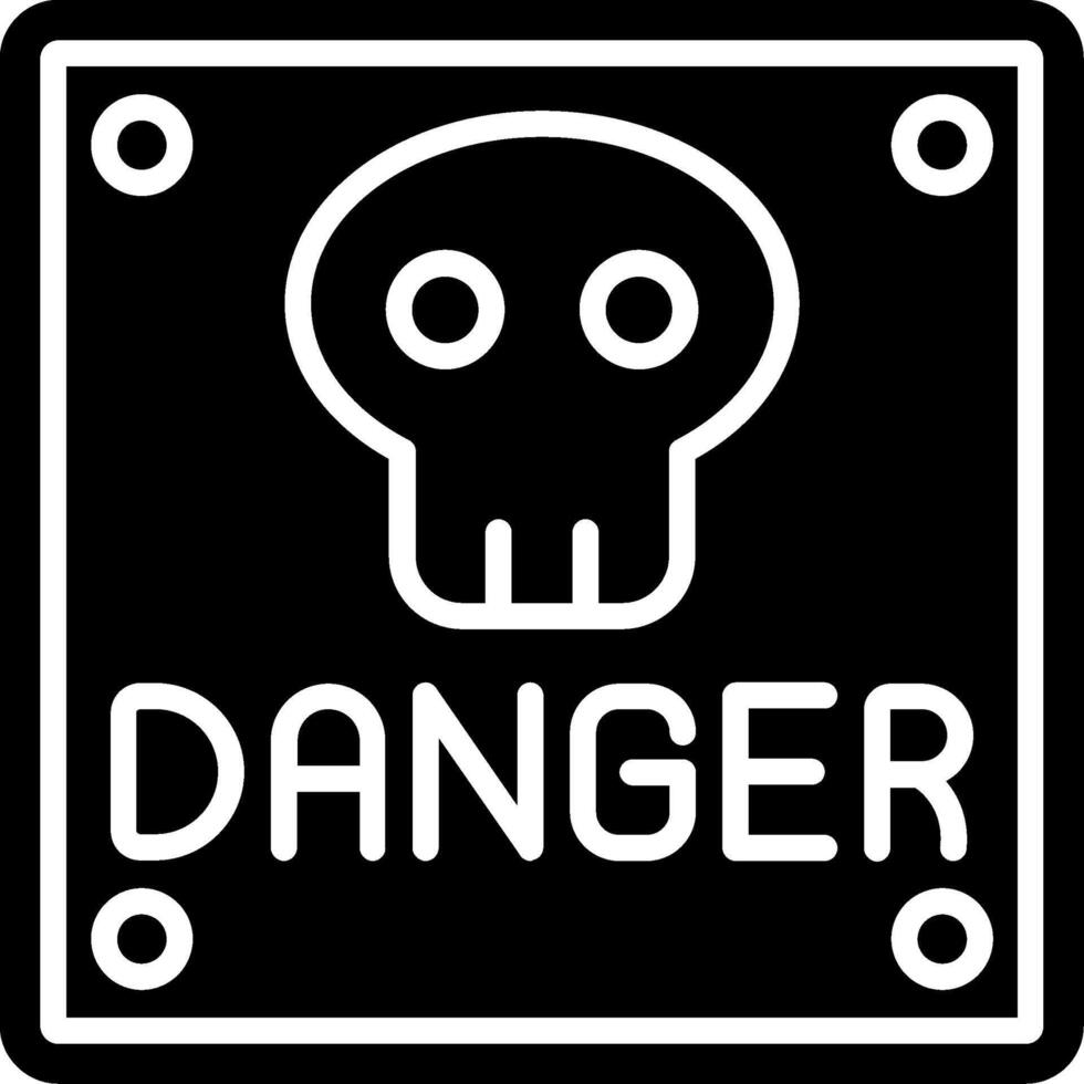 Danger Glyph Icon vector