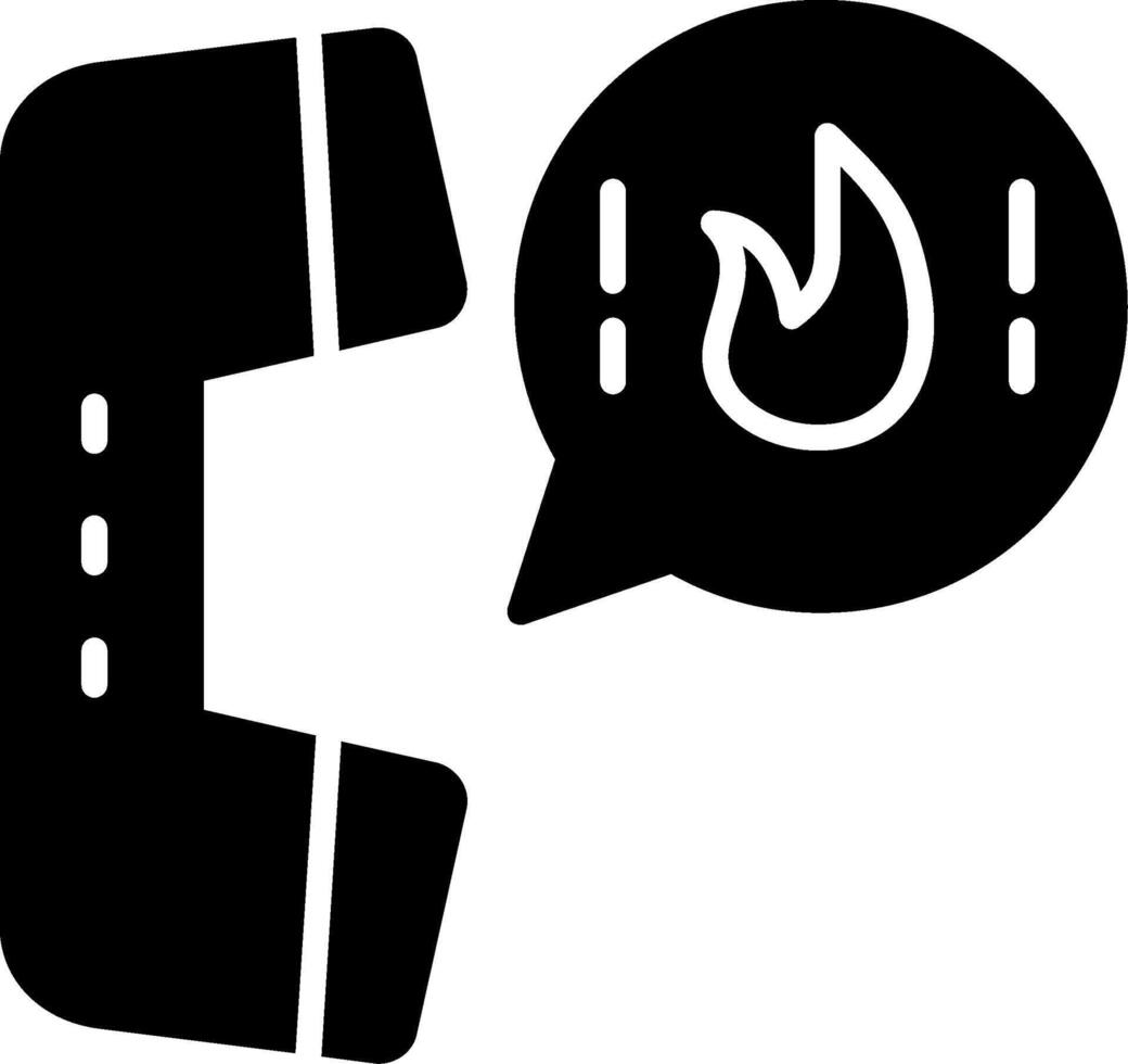 Emergency Call Glyph Icon vector