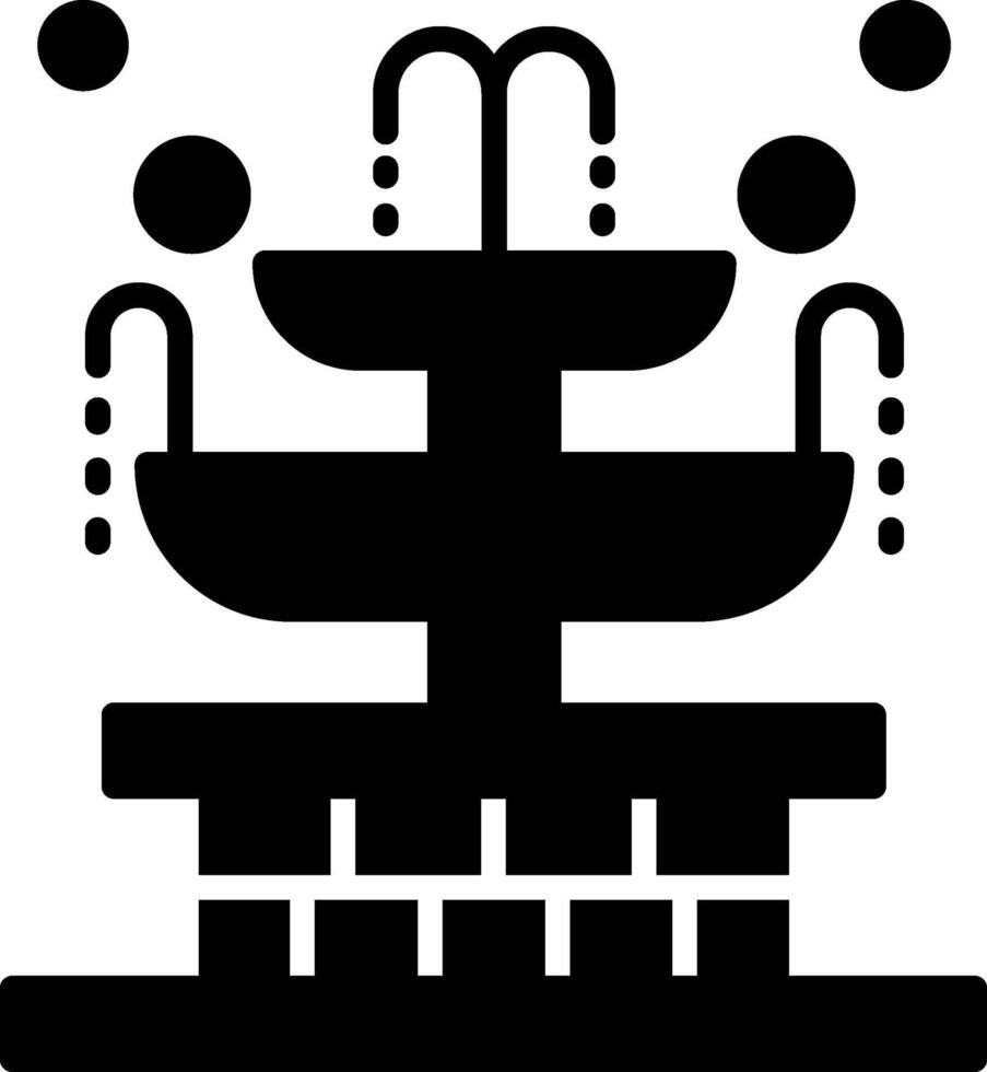 Fountain Glyph Icon vector