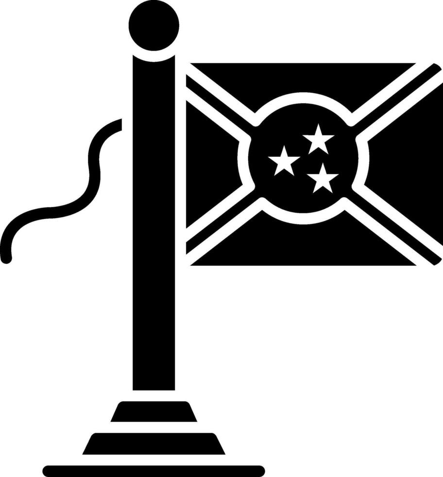 Burundi Flag Glyph Icon vector