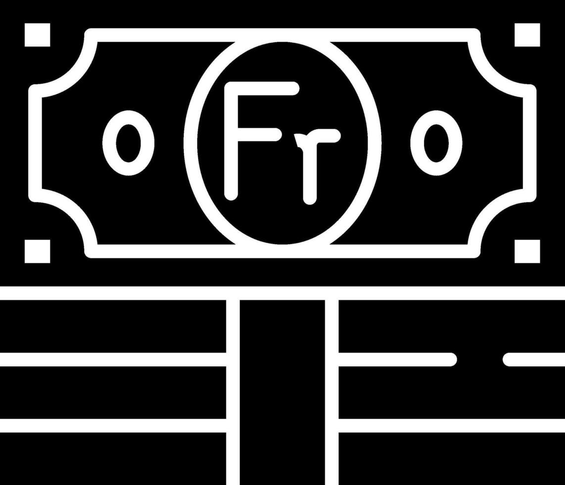 Franc Glyph Icon vector