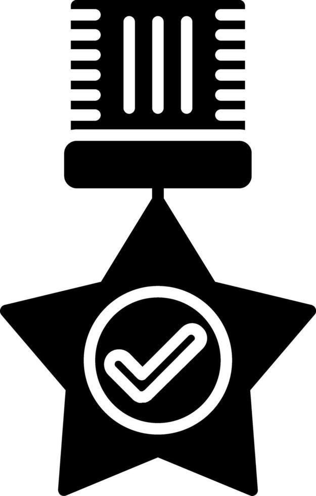 Medal Glyph Icon vector
